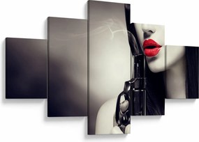 Obraz - Tajemnicza kobieta (125x70 cm)