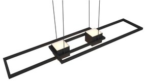 Lampa wisząca LED ze zdalnym sterowaniem i ściemniaczem w kolorze matowej czerni Albany – Trio