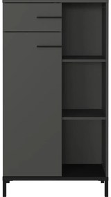 Antracytowy regał 64x120x34 cm Rovigo – Germania