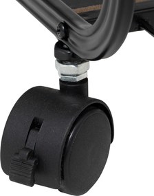 Półka mobilna NOIR, 2-poziomowa, metalowa, 43,3 x 28 x 53 cm