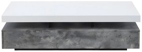 Ława FELIX – 2 szuflady – MDF – kolor: szary i biały