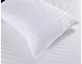 PrzytulneMieszkanie.pl PrzytulneMieszkanie.pl Hotelowa pościel z mikrofibry JASMINE biała - pasek 2 cm Rozmiar pościeli: 70 x 90 cm | 140 x 200 cm