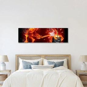 Obraz - Muzyka w płomieniach (170x50 cm)