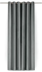 Szara aksamitna zasłona częściowo zaciemniająca (dimout) 530x270 cm Velto – Filumi