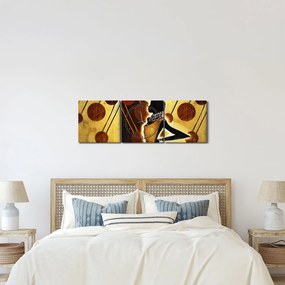 Obraz artystycznego malarstwa starożytnego (z zegarem) (90x30 cm)