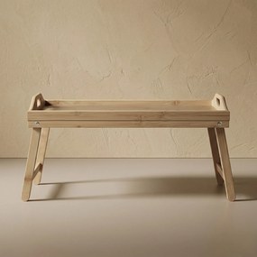 Bambusowa taca śniadaniowa z rozkładanymi nóżkami LENTO, 54 x 30 x 24 cm