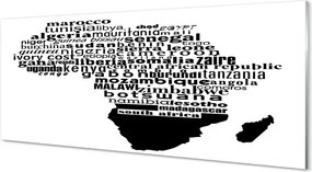 Panel szklany do Kuchni Czarno-Białe Typograficzne Napisy