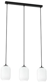 Industrialna lampa wisząca z mlecznymi kloszami - 4X D162 A3-B62