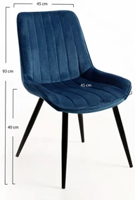 Zestaw 4 krzese Lene Velvet