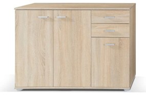 Komoda trzydrzwiowa z szufladami 106 cm - Mall, dąb sonoma