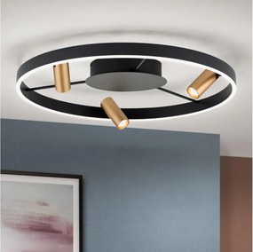 Orion DL 7-686/3-LED ściemnialna oprawa sufitowa BERLIN LED/50W/230V czarny/złoty