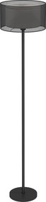 Lampa Stojąca HOMCOM z Dwukolorowym Abażurem, Metal, Czarno-Biały, z Przełącznikiem Nożnym