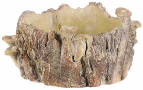 Obudowa betonowa - pień z grzybami, 26 x 24 x 14cm, 26 cm