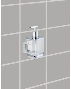 Dozownik do mydła QUADRO,Vacuum-Loc stal nierdzewna - 340 ml, WENKO