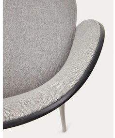 Czarno-szary hoker (wysokość siedziska 77 cm) Eamy – Kave Home