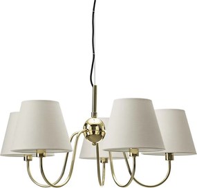 ByRydens 4202720-6509 - Żyrandol na lince LYNF 5xE14/8W/230V mosiężny/biały