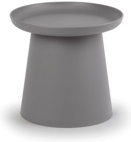 Plastikowy stolik kawowy FUNGO, średnica 500 mm, szary