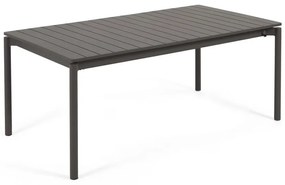 Czarny aluminiowy stół ogrodowy Kave Home Zaltana, 180x100 cm