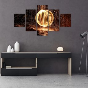 Obraz świecących kul (125x70 cm)