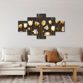 Obraz - Tulipany - abstrakcja (125x70 cm)