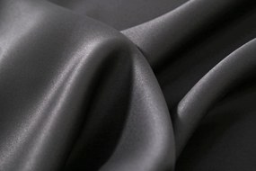 Czarna zasłona OXFORD 140x250 cm Zawieszanie: Metalowe pierścienie