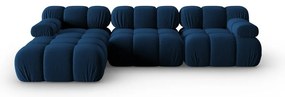 Niebieska aksamitna sofa 285 cm Bellis – Micadoni Home