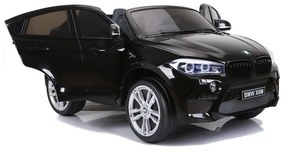 Auto na akumulator bmw x6m czarne dwuosobowy fotel
