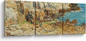 Obraz - Childe Hassam, A North East Headland, reprodukcje (z zegarem) (90x30 cm)