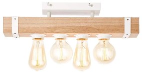 Brilliant - Żyrandol natynkowy WHITEWOOD 4xE27/30W/230V