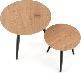 Komplet dwóch stolików kawowych w stylu loft Mentona 2