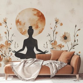 Fototapeta - Pomarańczowa joga (196x136 cm)