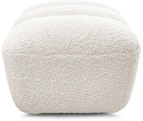 Biały podnóżek z materiału bouclé Hippolyte – Bobochic Paris