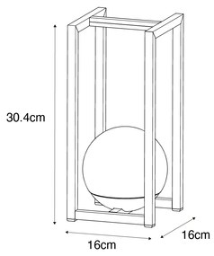 Zewnetrzna Zestaw 2 lamp stołowych zewnętrznych czarnych z dotykowym ładowaniem - Nowi Nowoczesny Oswietlenie zewnetrzne