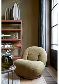 Zielony fotel z materiału bouclé Gumaca – Light &amp; Living