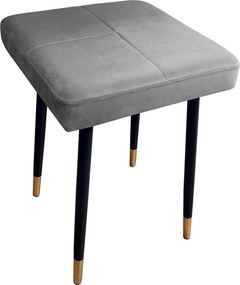 Taboret MAX tkanina Welur stelaż metalowy STOŁEK LOFT : Kolor nogi - Czarno-złota stożek, Kolor tkaniny - VELVET - MG17, Typ tkaniny - Velvet