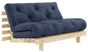 Sofa rozkładana z ciemnoniebieskim obiciem Karup Design Roots Raw/Navy