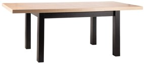 Stół rozkładany PRESTO 140(218)x80 dąb artisan/czarny SIGNAL