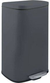 Spirella Kosz na śmieci z pedałem soft-close Akira 50 l, matowy szary, 50 l