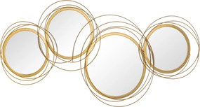 HOMCOM Zestaw luster ściennych z ramą metalową