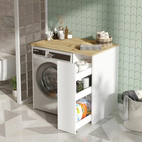 Szafka do pralki Saly White and Walnut
