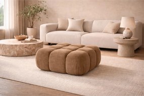 Pufa modułowa, tkanina welur Salvador, Ciemnobeżowy, Selia