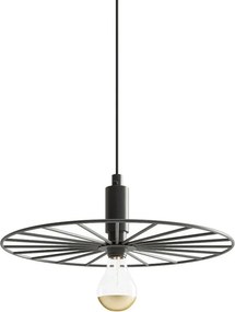 Czarna industrialna lampa wisząca ze stali 30 cm - 4X A194 B3-Z58