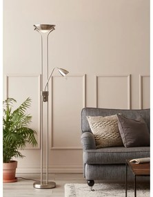 Lampa stojąca w kolorze srebra z metalowym kloszem (wysokość 180 cm) Detroit – Markslöjd