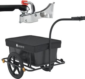 Wózek transportowy rowerowy 90 l, stalowy, plandeka, 80 kg