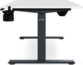 Biurko elektryczne z regulacją wysokości ergonomiczne antracytowo-białe, 1600x800 mm: ARIA