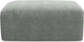 Szary podnóżek z tkaniny szenilowej Kona – Makamii