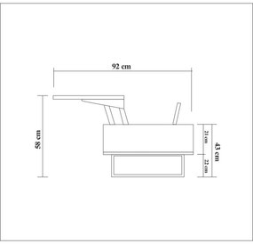 Stolik konferencyjny Est Walnut and Black