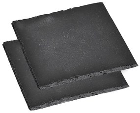 Kesper 38110 Zestaw podstawek łupkowych 2 szt., 13 x 13 cm