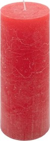Zestaw świec rustykalnych, 20 cm, Ø 7,5 cm, czerwony, 2 szt.