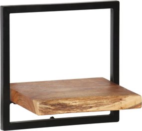 Brązowy zestaw drewnianych modułowych półek ściennych - Davero